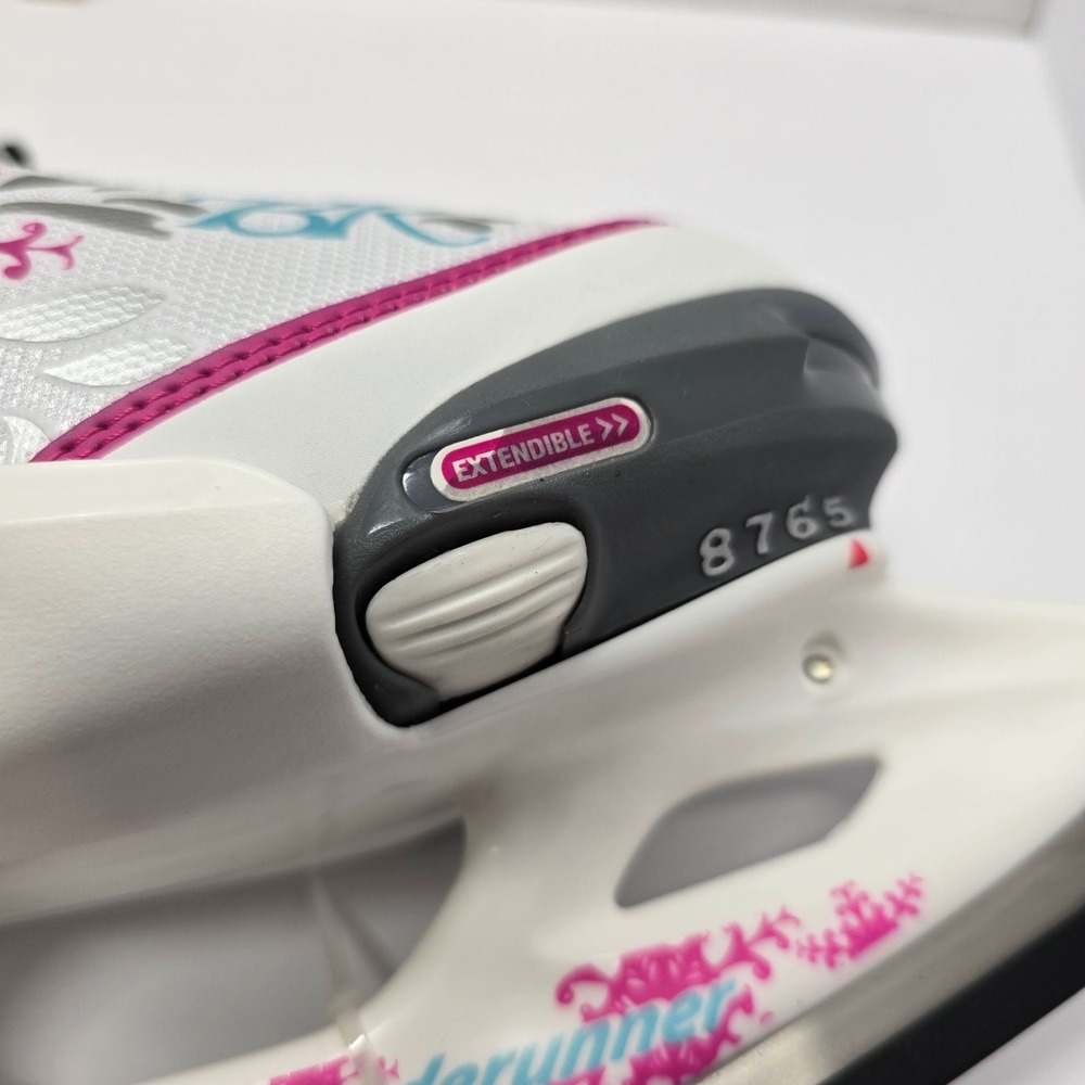 Bladerunner Micro Ice Skates Adjustable Girls White Pink Size 5-8 - Picture 7 of 16